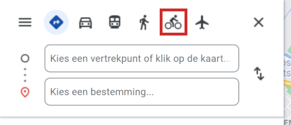Routebeschrijving voor fietsers